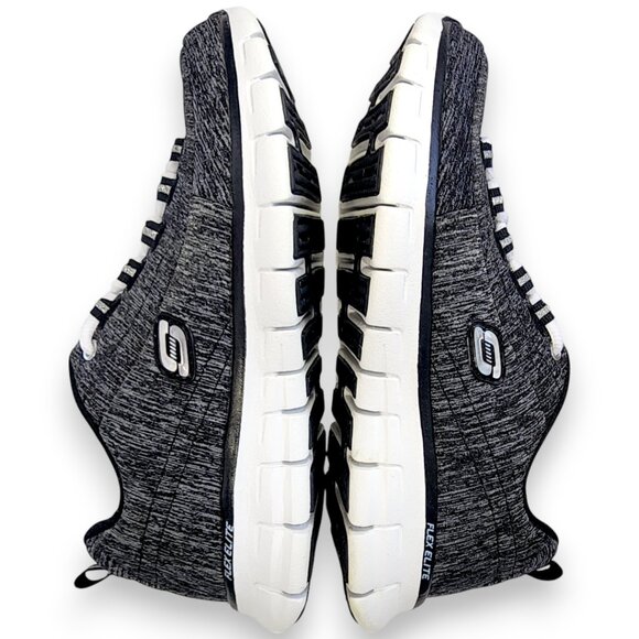 Sketchers-Women's SIZE 6- Memory Foam Elite Sneakers-Flex Elite-Black White - Picture 11 of 15